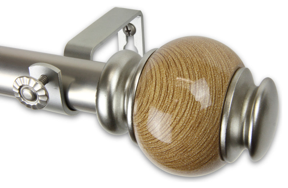 Polychrome 1" Curtain Rod, Satin Nickel, 48"-84"