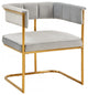 Gray Gold Modern Dining Chair