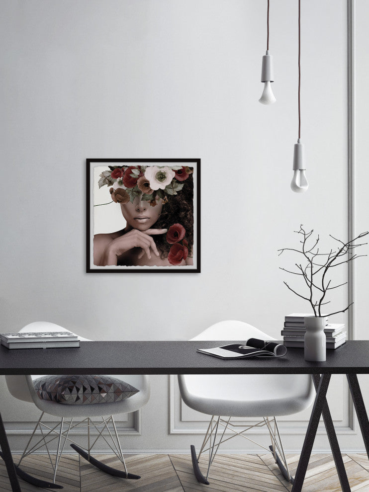 "Poppy Desires" Framed Painting Print, 12x12