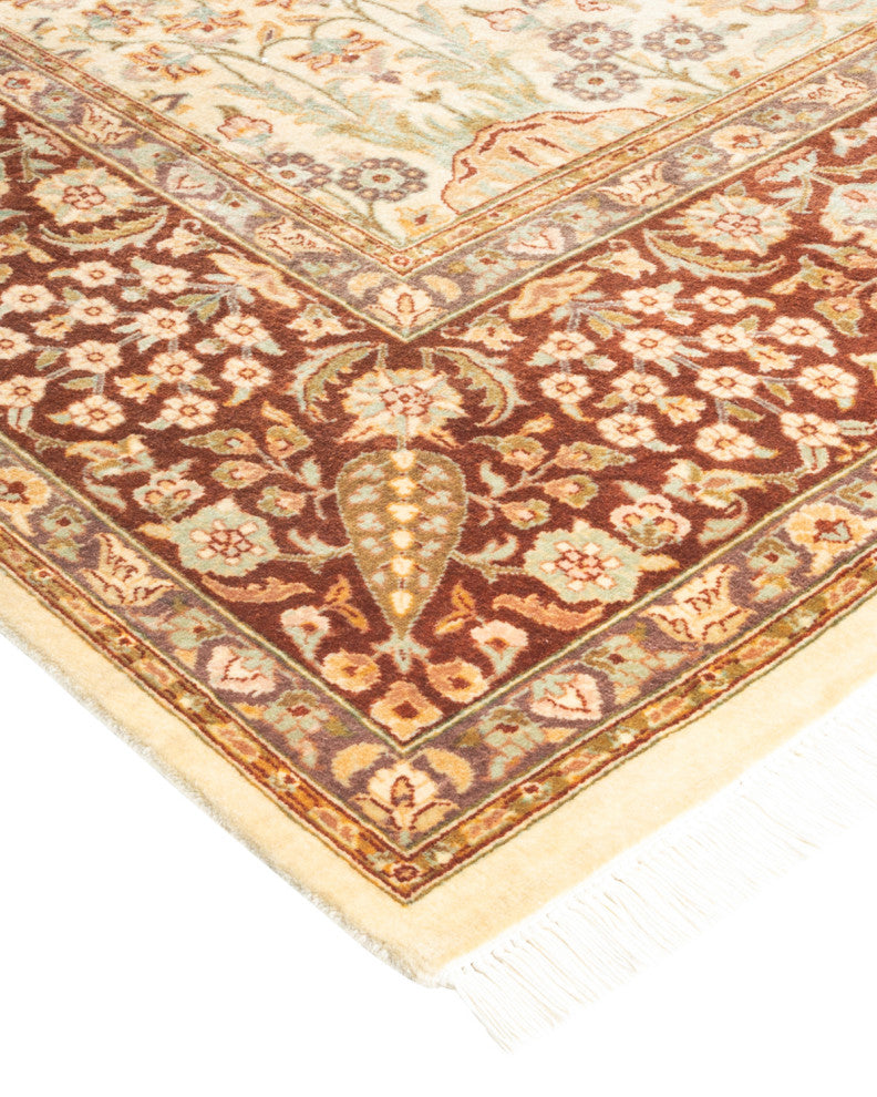 Myebon One-of-a-Kind Hand-Knotted Area Rug Ivory, 6'1"x8'9"