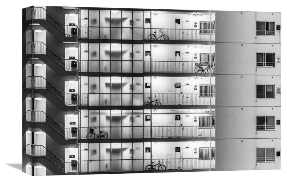 "Tokyo - Five Bikes" Stretched Canvas Giclee by Michael Jurek, 22x15"