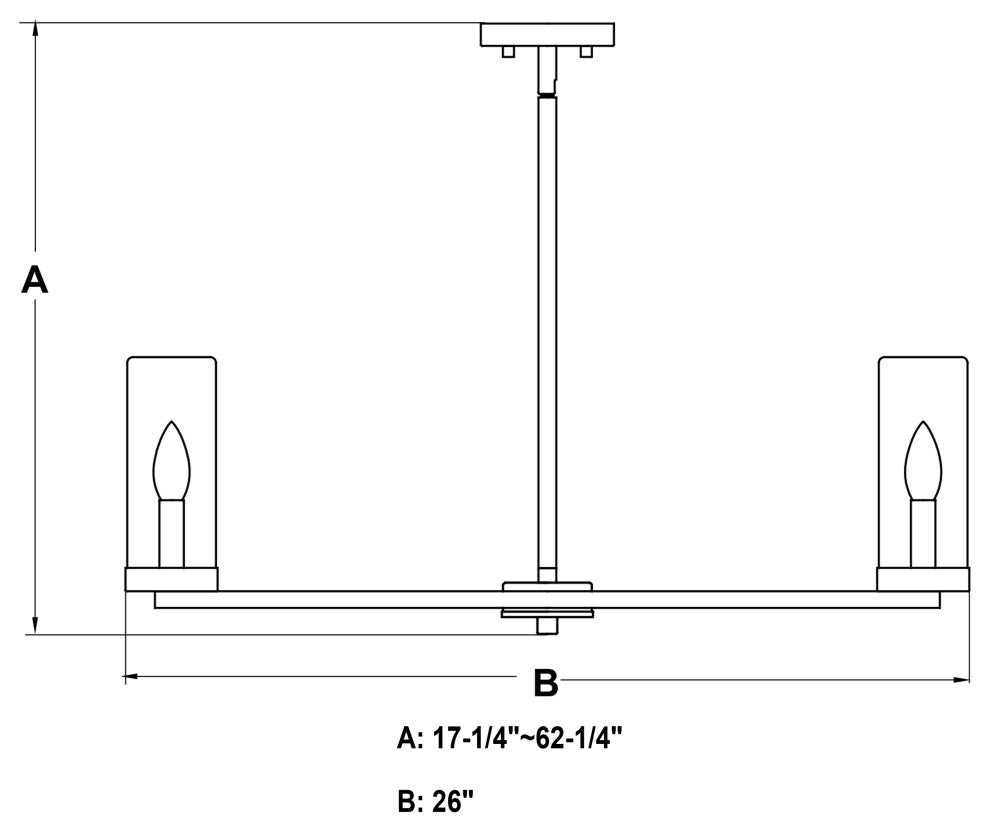 Grantley 6 Light Matte Black Wheel Chandelier Fixture Clear Glass LED Compatible