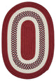 Flowers Bay FB70 Patriot Red Indoor/Outdoor Area Rug, Round 10'x10'