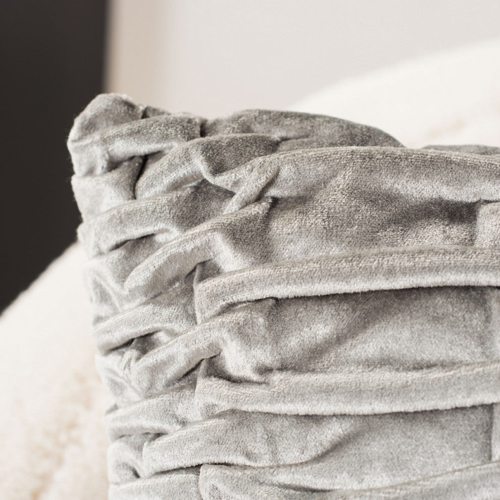 Safavieh Marita Pillow, Light Grey, 18" Square
