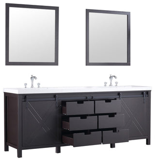 Marsyas Transitional Brown 84" Double Vanity Set
