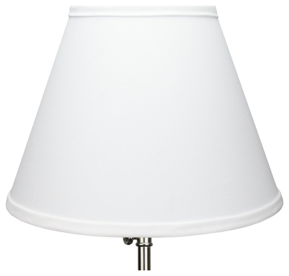 Fenchel Shades 6"x12"x9" Brass Spider Attachment Empire Lamp Shade, Linen White