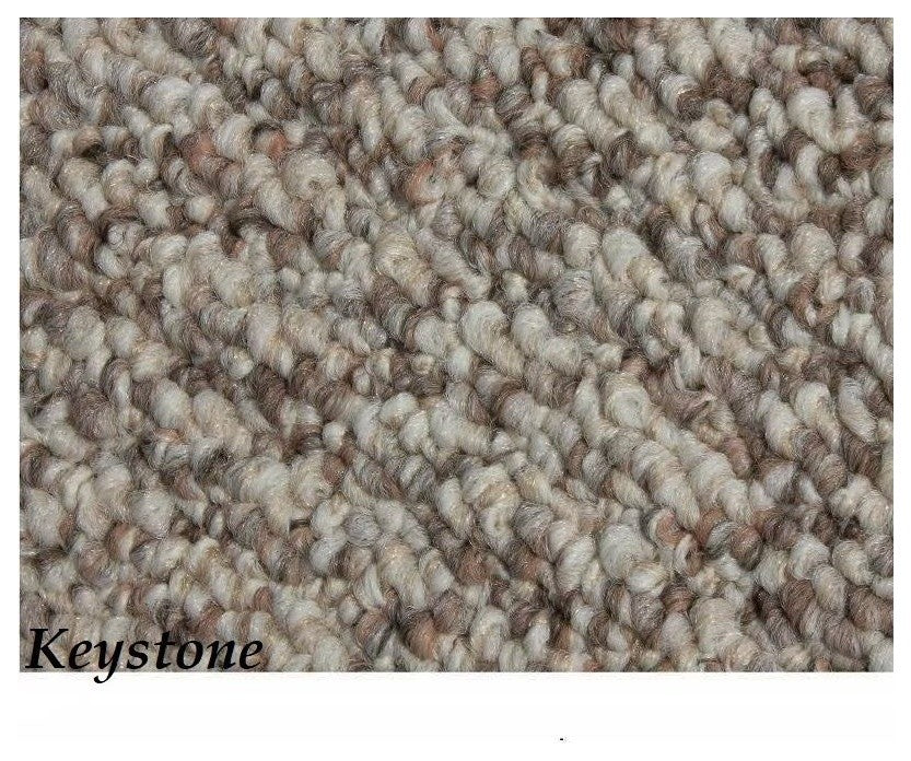 Cambridge II Soft Scroll Loop Indoor Area Rug, Keystone RND 12'