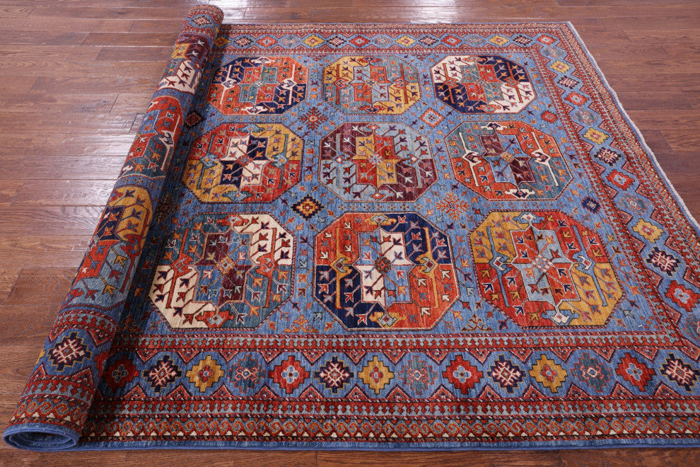6' 7" X 9' 7" Bokhara Handmade Wool Rug - Q12681