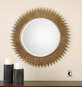 Uttermost Marlo Round Gold Mirror