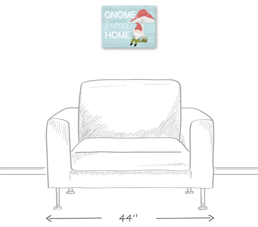 Gnome Sweet Home 3 11x14 Canvas Wall Art