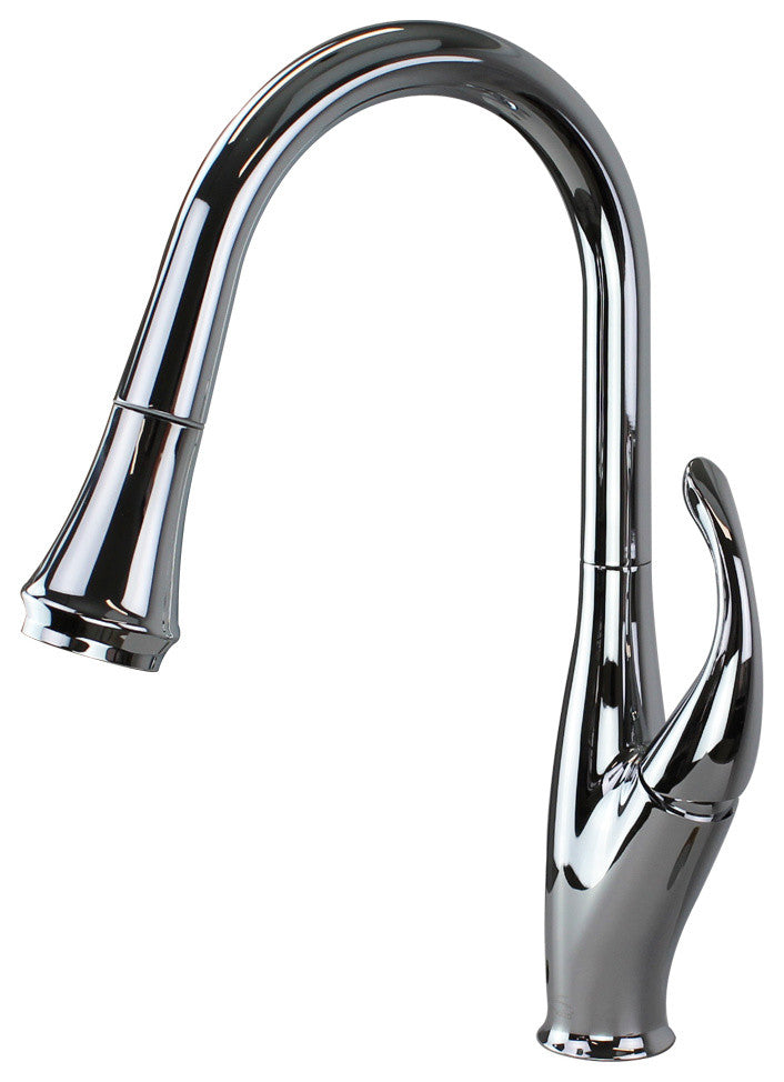 Transolid 1.8 GPM Pull-Down Kitchen Faucet, Polished Chrome