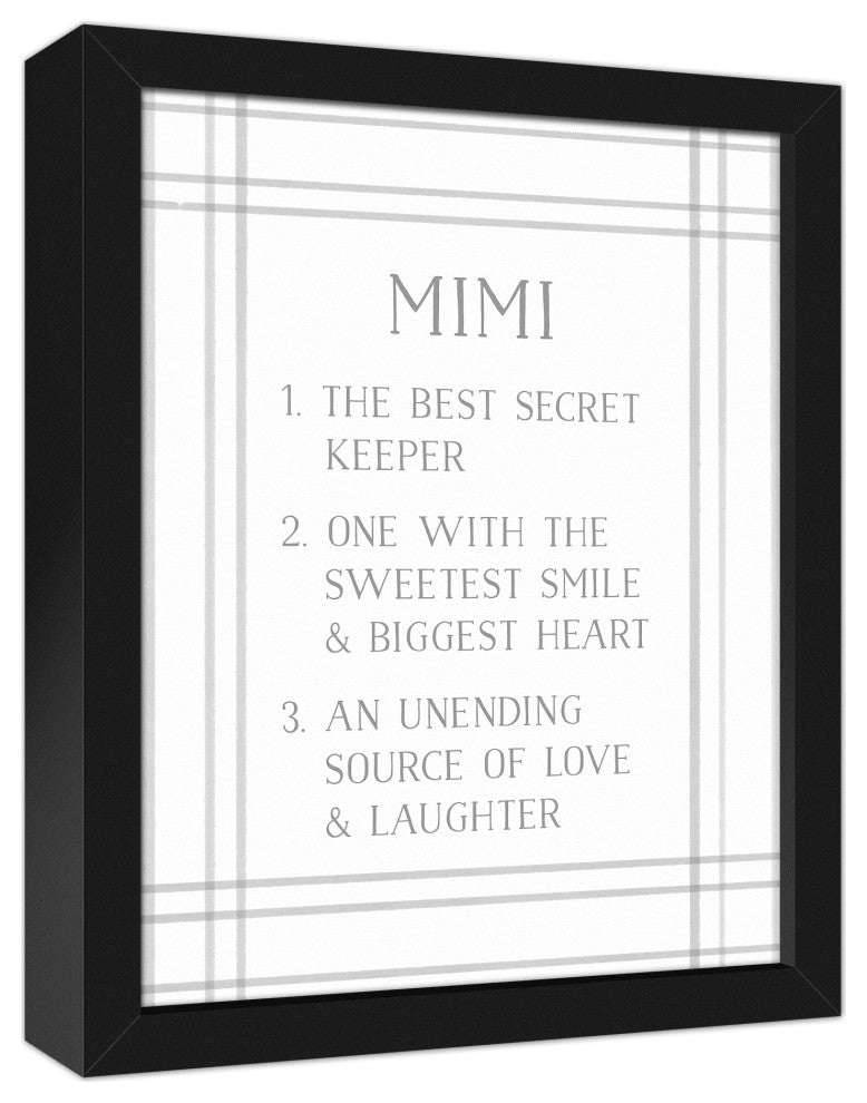 Mimi Definition 11x14 Black Framed Canvas
