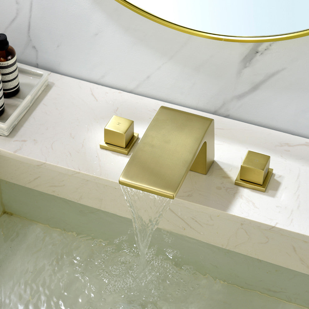 2-Handle Deck-Mount Roman Tub Faucet, Brushed Gold