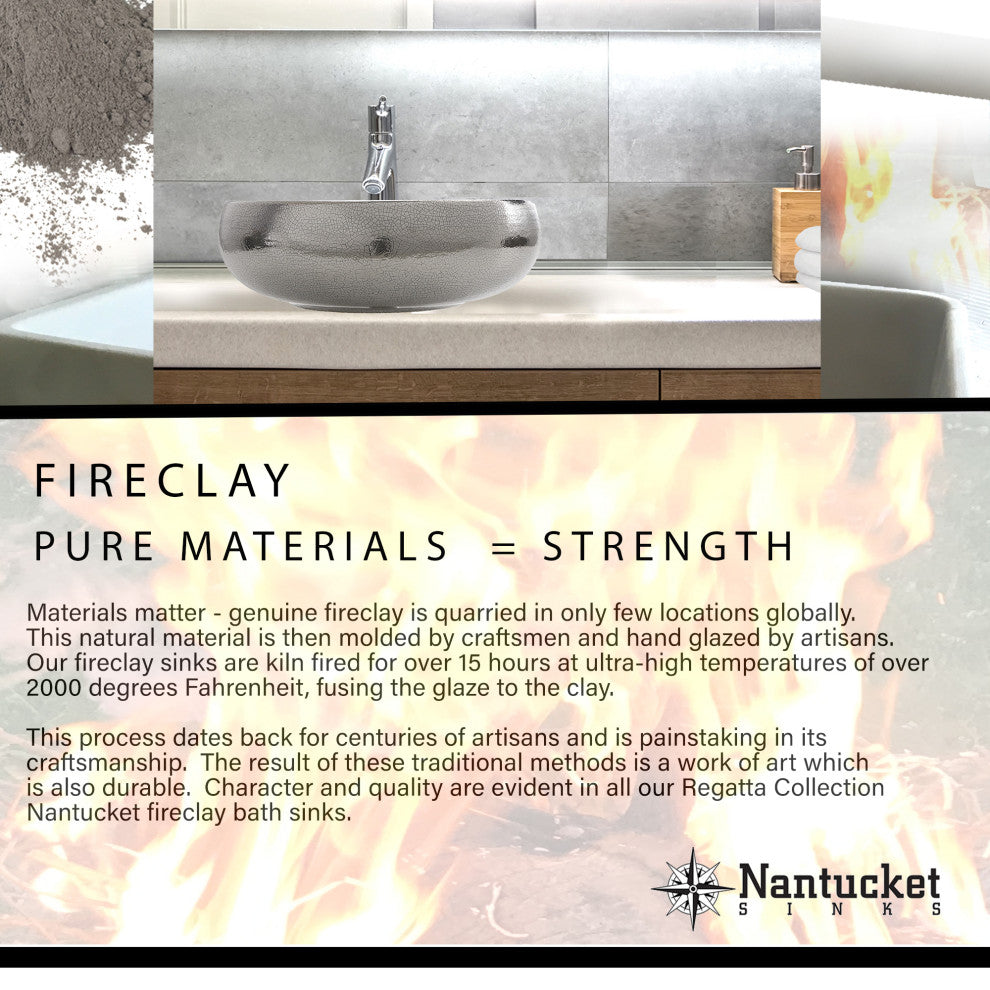 Nantucket Sinks St. Louis Italian Fireclay Vanity Sink