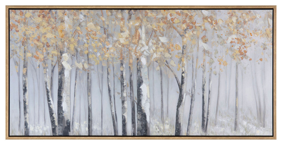 Aspen Canvas Wall Art With Gold Frame