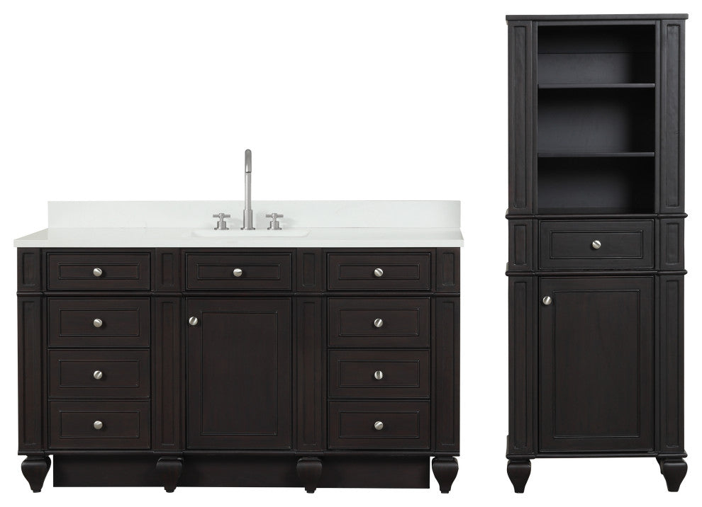 Winston Traditional Espresso 60" Single Vanity