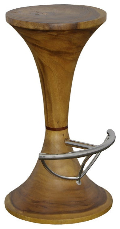 Marley Bar Stool, Chamcha Wood, Natural