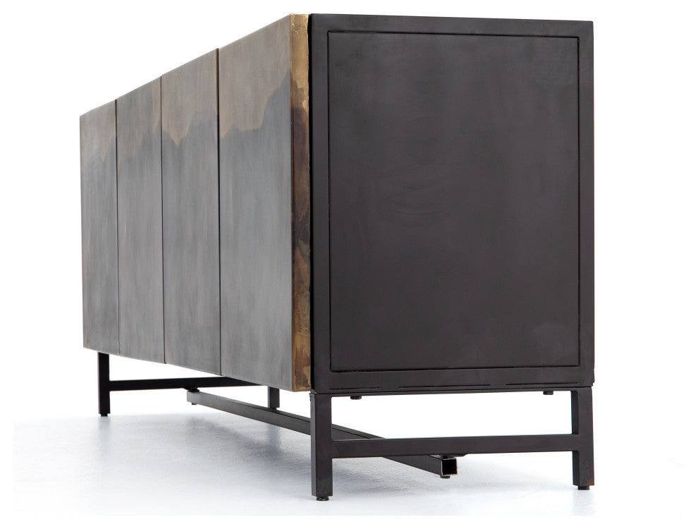 Stormy Media Console, Aged Brown