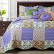 Patchwork Quilted 8-Piece Bed Spread Coverlet Set, Pink, Queen