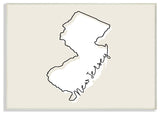 New Jersey Home State Map Neutral Print Design, 10"x15"