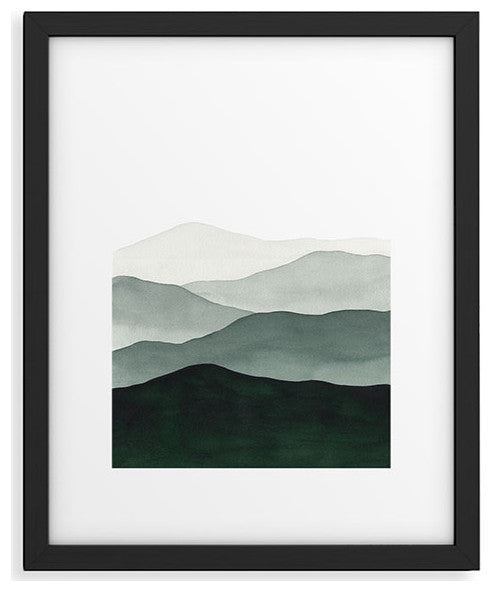 Kris Kivu Green Mountains Framed Art Print