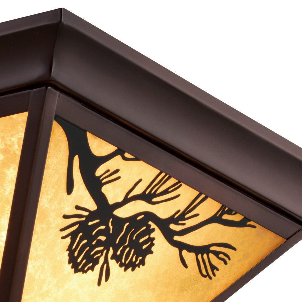 Douglas 14" Outdoor Flush Mount Warm Bronze