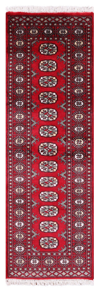 2' 0" X 6' 0" Silky Bokhara Hand Knotted Wool Runner Rug - Q13831