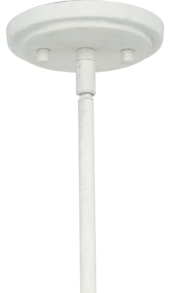 Pinellas Collection 6-Light Contemporary Chandelier, White Plaster