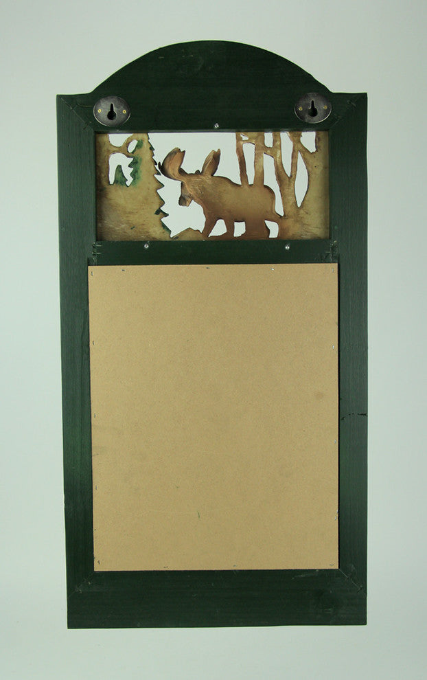 Rustic Wood Frame Country Moose Hanging Chalkboard with Hooks