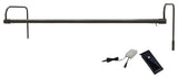 30" Slim Line Art Light, Mahogany Bronze With Plug-in and Remote