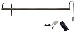 30" Slim Line Art Light, Mahogany Bronze With Plug-in and Remote