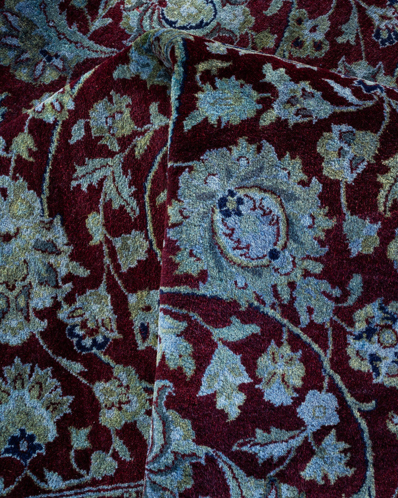 Fine Vibrance, One-of-a-Kind Hand-Knotted Area Rug Blue, 6' 3" x 9' 0"