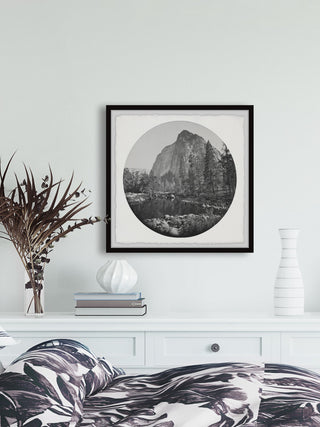 "Yosemite Half Dome" Framed Painting Print, 12x12