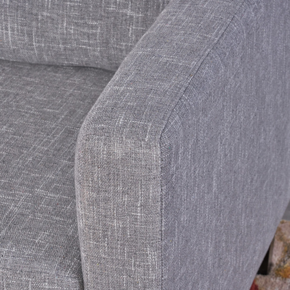 GDF Studio Marsh Mid Century Modern Sectional Sofa Set, Gray Tweed