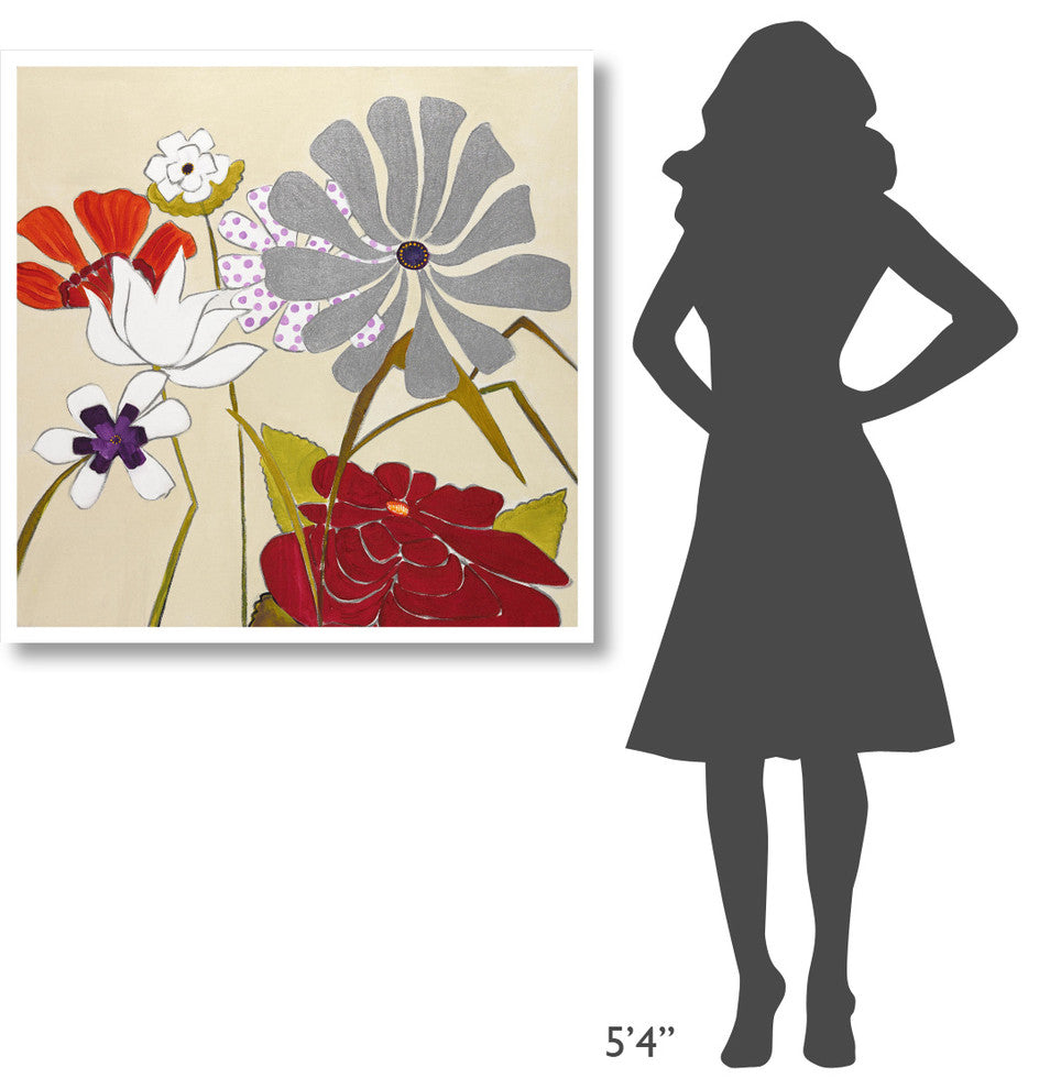 "Together Again" Digital Paper Print by Joan Elan Davis, 38"x38"