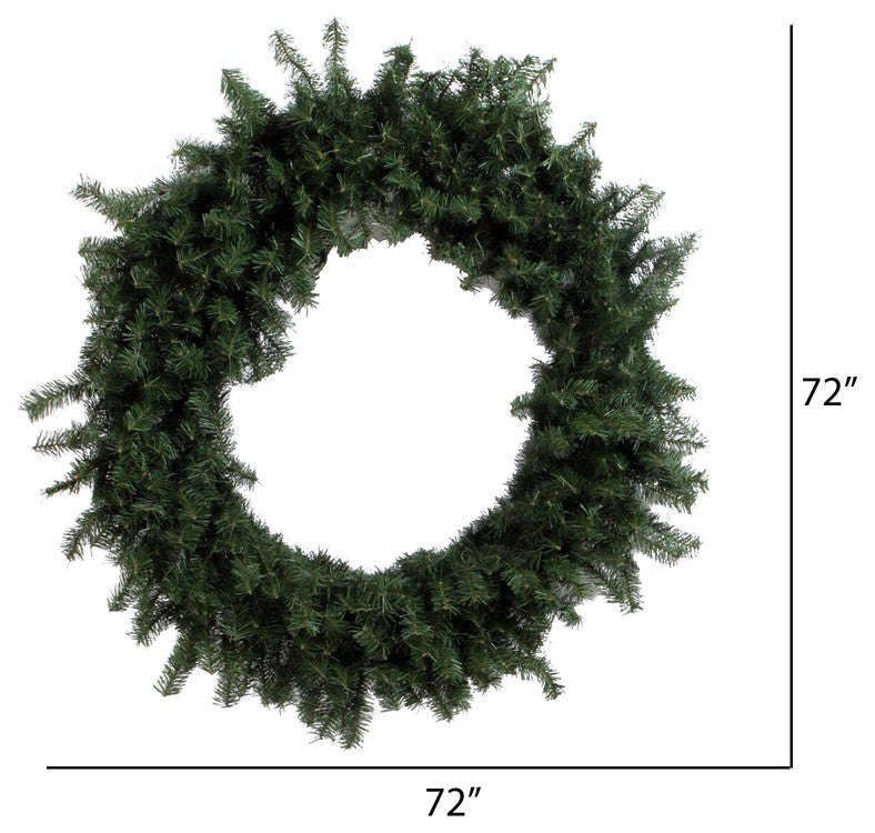 Vickerman A802872 72" Canadian Pine Artificial Christmas Wreath, Unlit