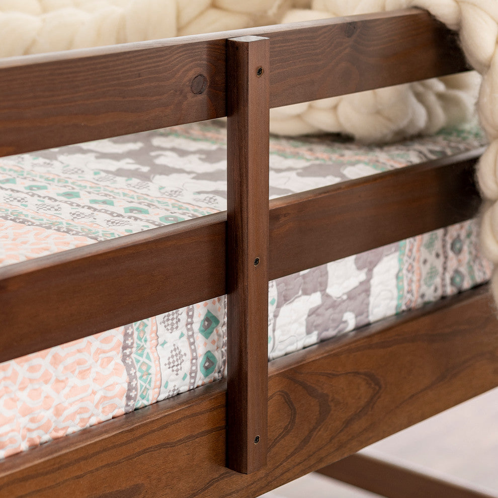 Low Wood Twin Bunk Bed, Walnut