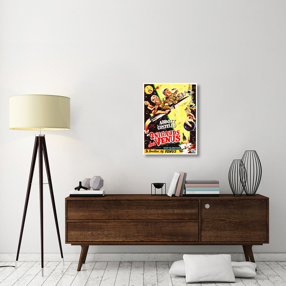 "Abbott & Costello - French - Go To Mars" Canvas Giclee, 23"x30"