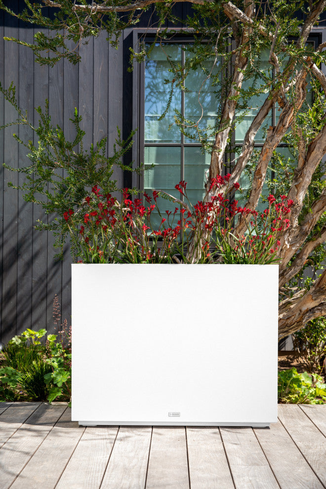 Veradek Block Series Span Planter, White, Medium