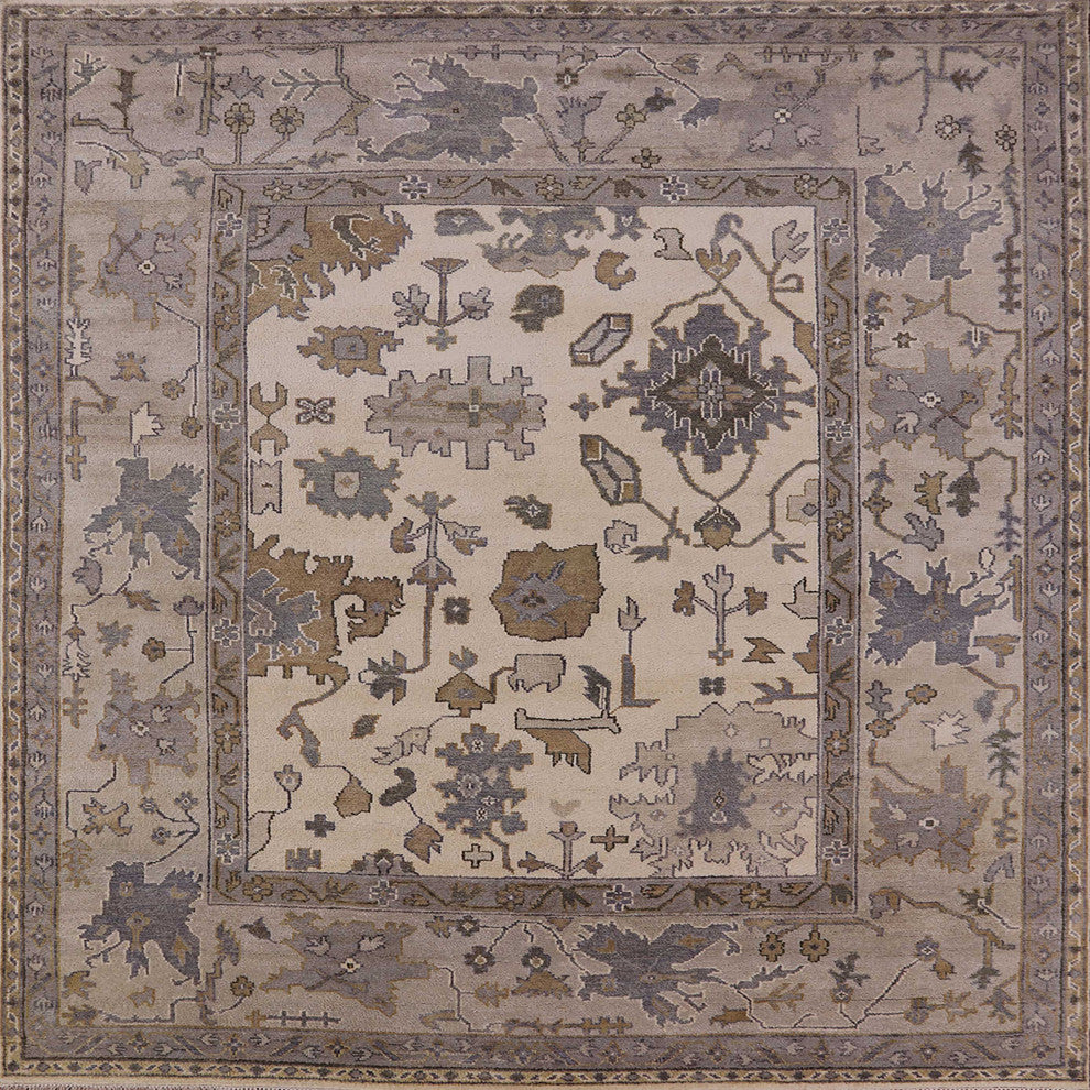 Ahgly Company Indoor Square Mid-Century Modern Area Rugs, 8' Square