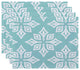 18"x14" Beach Star, Geometric Print Placemat, Blue, Set of 4