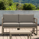 Mykonos Patio Loveseat Taupe With Acrylic Fabric Taupe Cushion