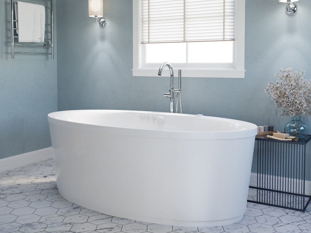 Heidi 5.7' Whirlpool and Air Freestanding Bath Tub, White