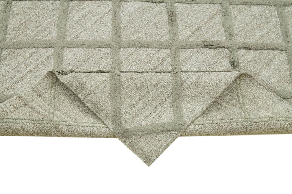 Rug N Carpet - Hand-knotted Modern Design 9' 0'' x 12' 0'' Wool Unique Kilim Rug