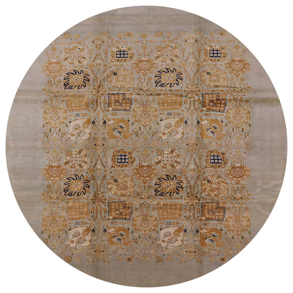 Ahgly Company Indoor Round Mid-Century Modern Area Rugs, 7' Round