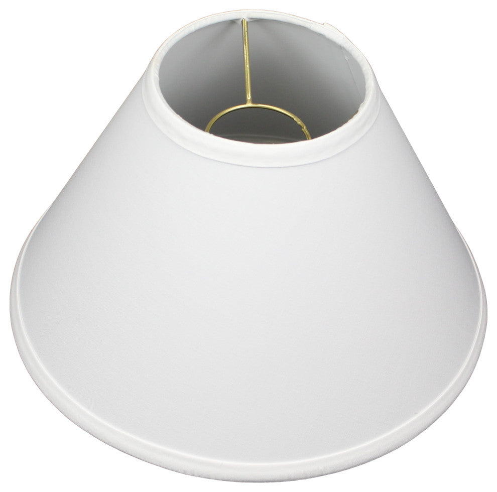 Fenchel Shades 5"x12"x8" Brass Chimney Attachment Empire Lamp Shade, Linen White