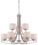 Axel 9-Light Chandelier, Satin Platinum