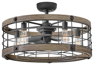 Hinkley Lighting 904627F-LIA Bryce 27"W 3 Blade 5 Light Smart - Matte Black /