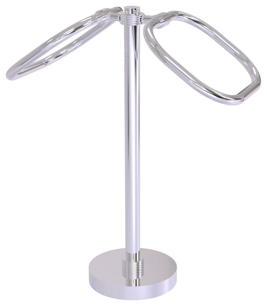Two Ring Oval Guest Towel Holder, Polished Chrome