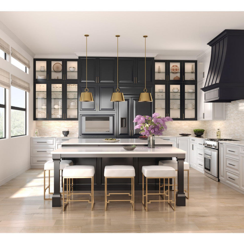 Parkhurst Collection One-Light Brushed Bronze Metal Pendant Light